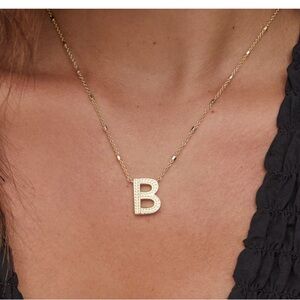 Kendra Scott B Gold Initial Necklace